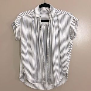 Madewell Central Shirt — Size XXS Blue/off white stripe